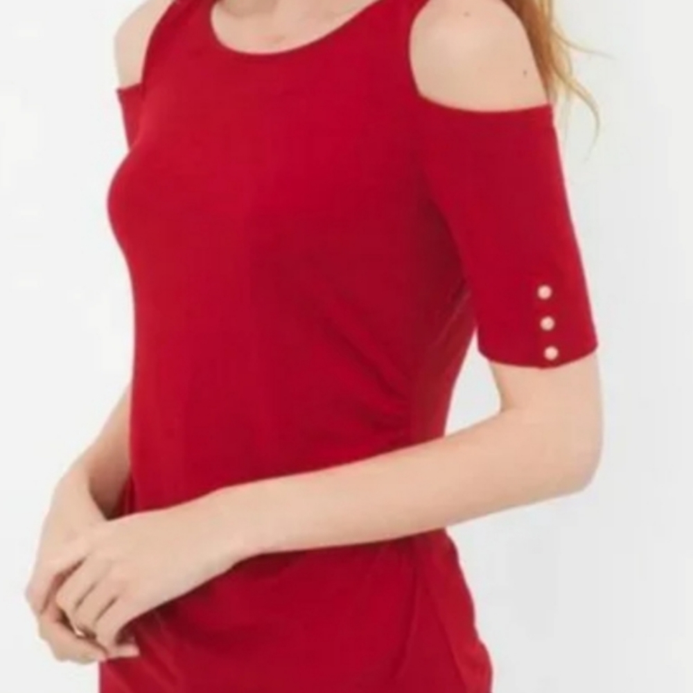 WHBM Cold Shoulder Top